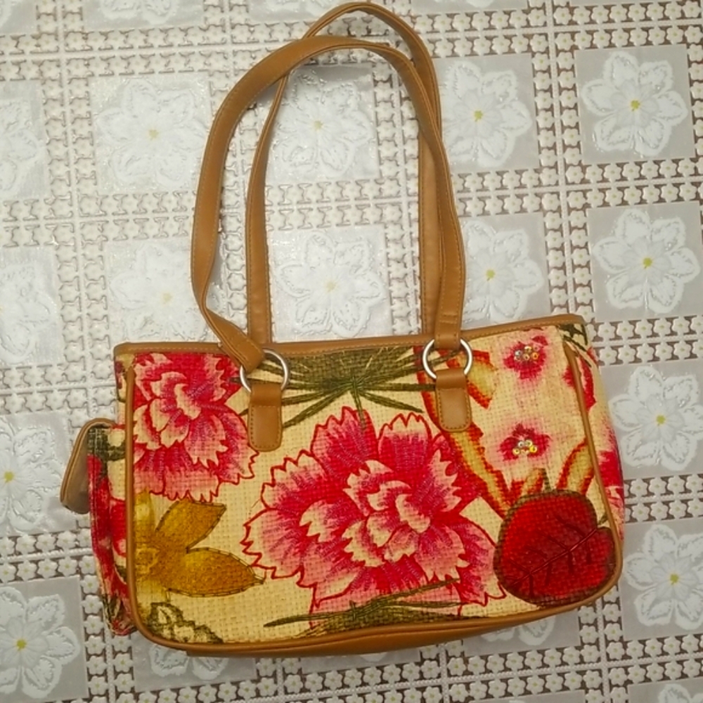 Caribbean Bamboo Sequence Fashion Purse